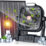 10800mAh solar powered fan