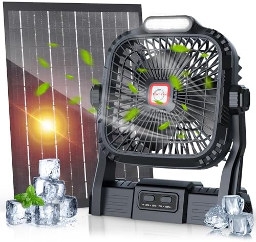 10800mAh solar powered fan