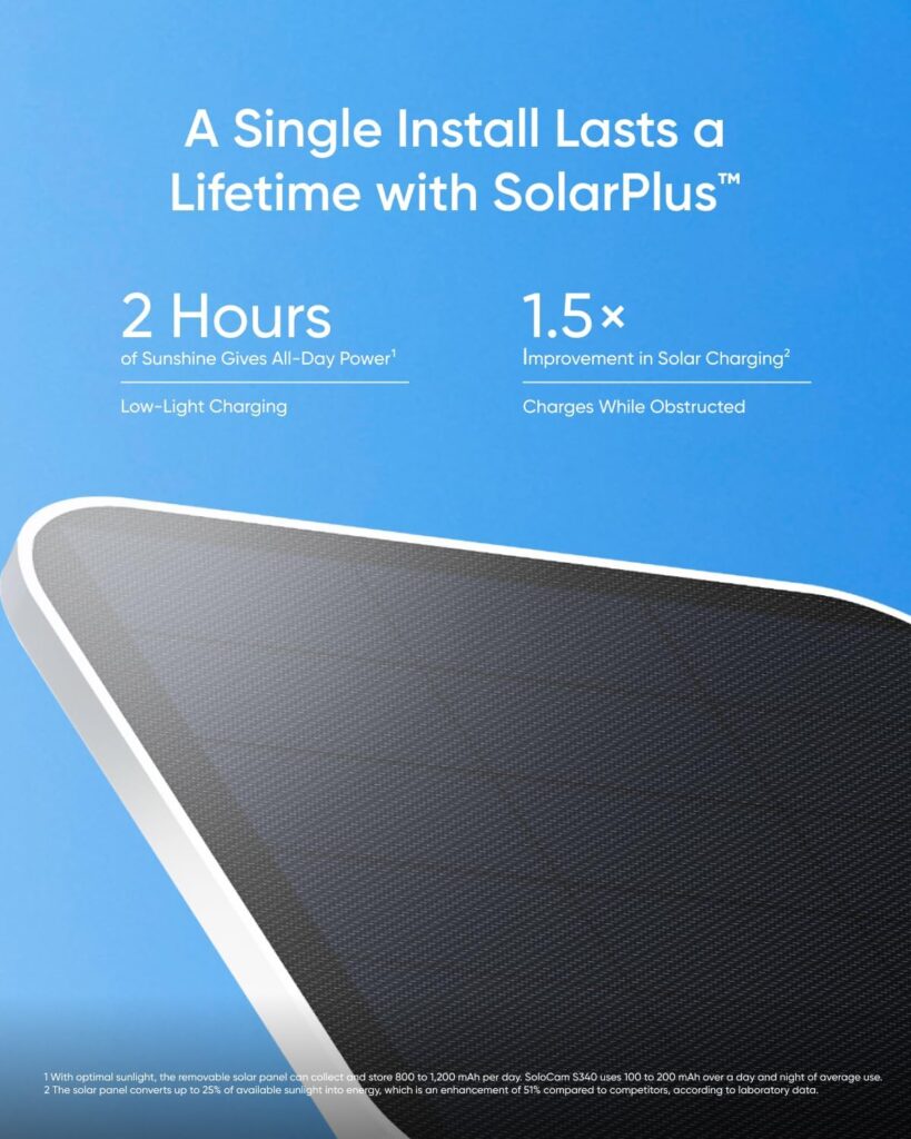 Eufy SoloCam S340 - 3 battery life
