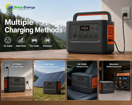 Multiple Charging Methods of Jackery Explorer 2000 Plus