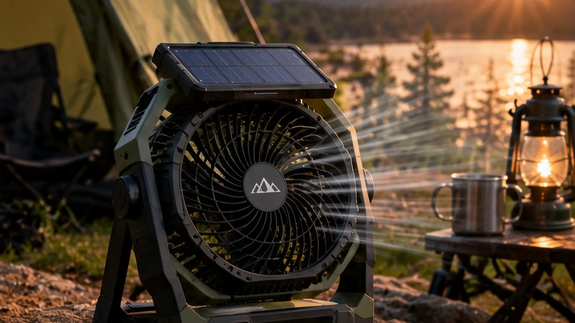Solar-Powered Camping Fans