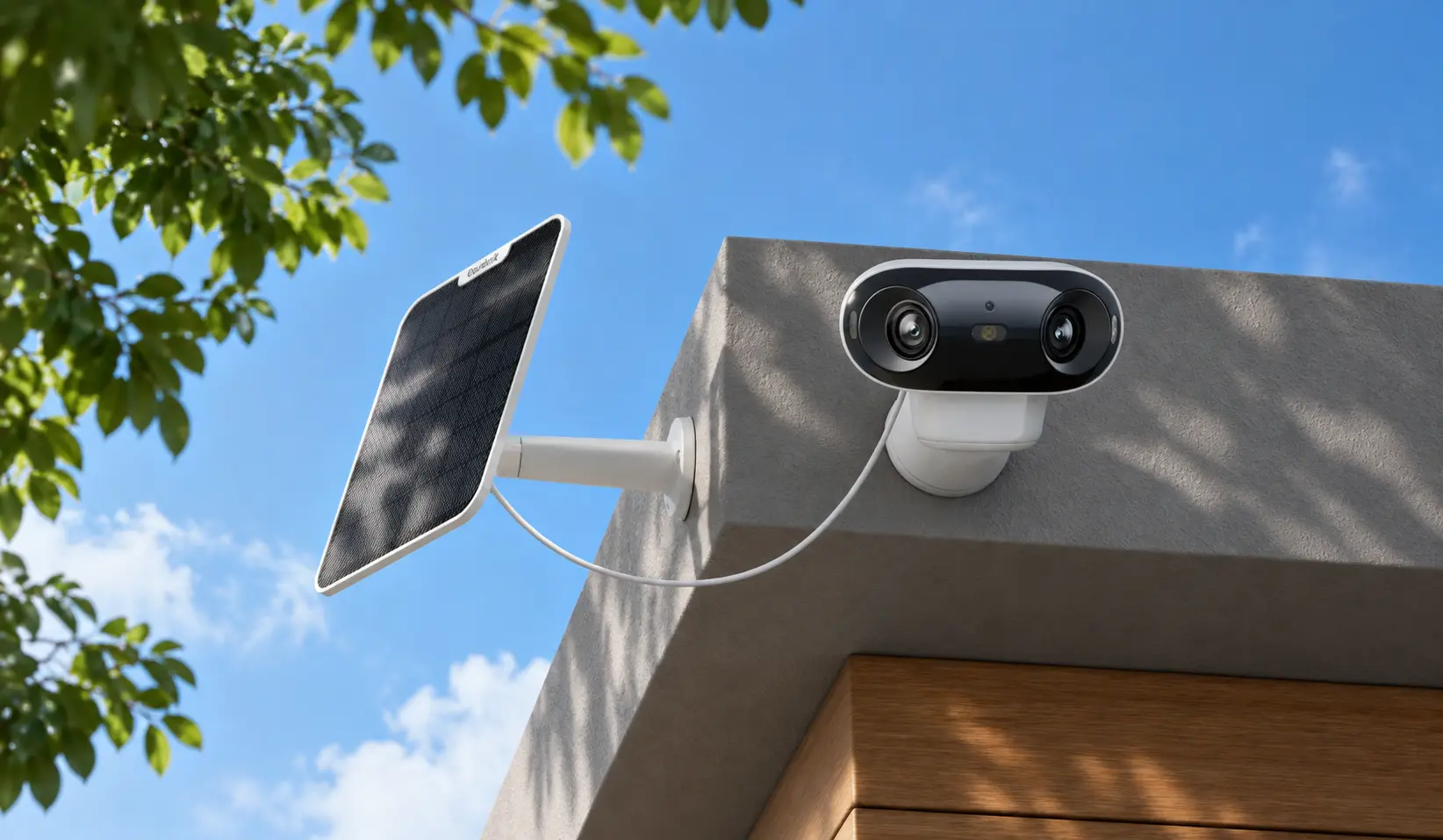 Reolink Argus 4 Pro Solar Security Camera installed on USA home